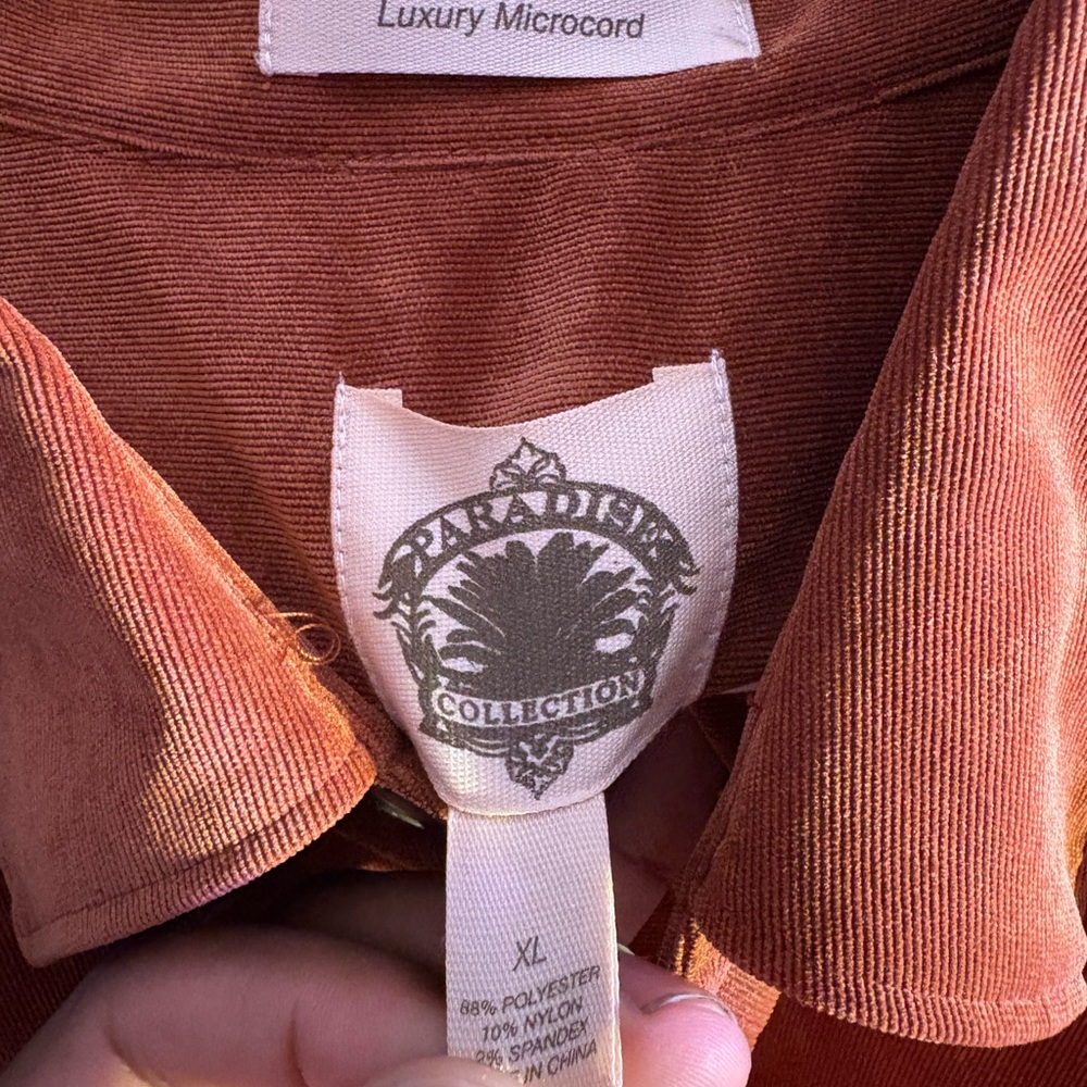 Rust Orange Button-Up Shirt - Picture 2 of 3
